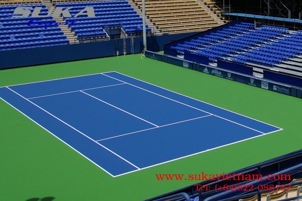 thảm silicon PU sơn mặt sân tennis 5