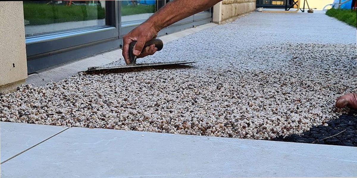 Sàn đá sỏi trộn Epoxy