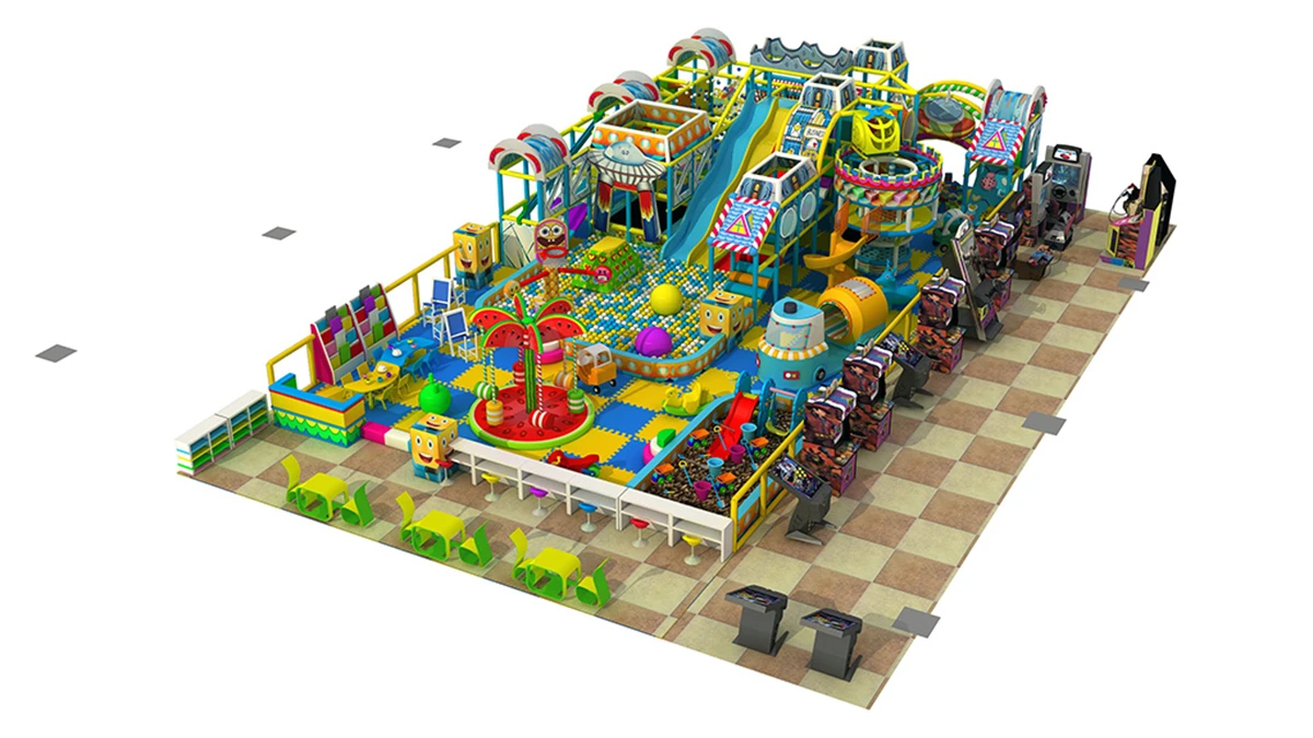 Mẫu thiết kế khu vui chơi trẻ em trong nhà đa chức năng