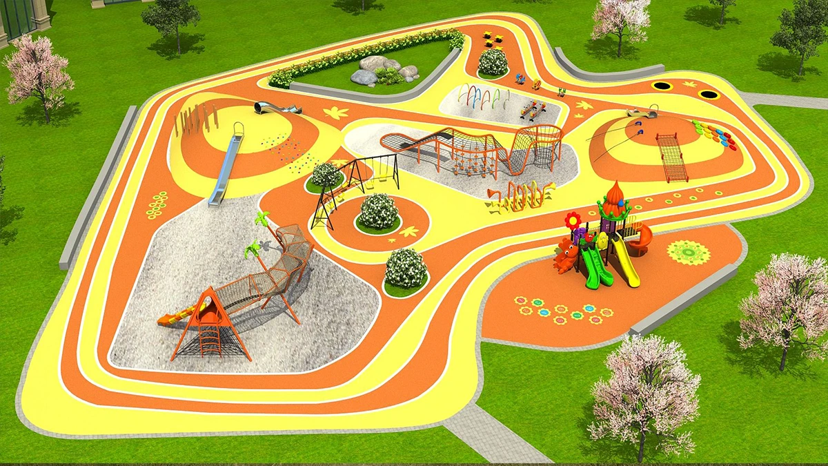 Mẫu thiết kế khu vui chơi trẻ em ngoài trời đẹp