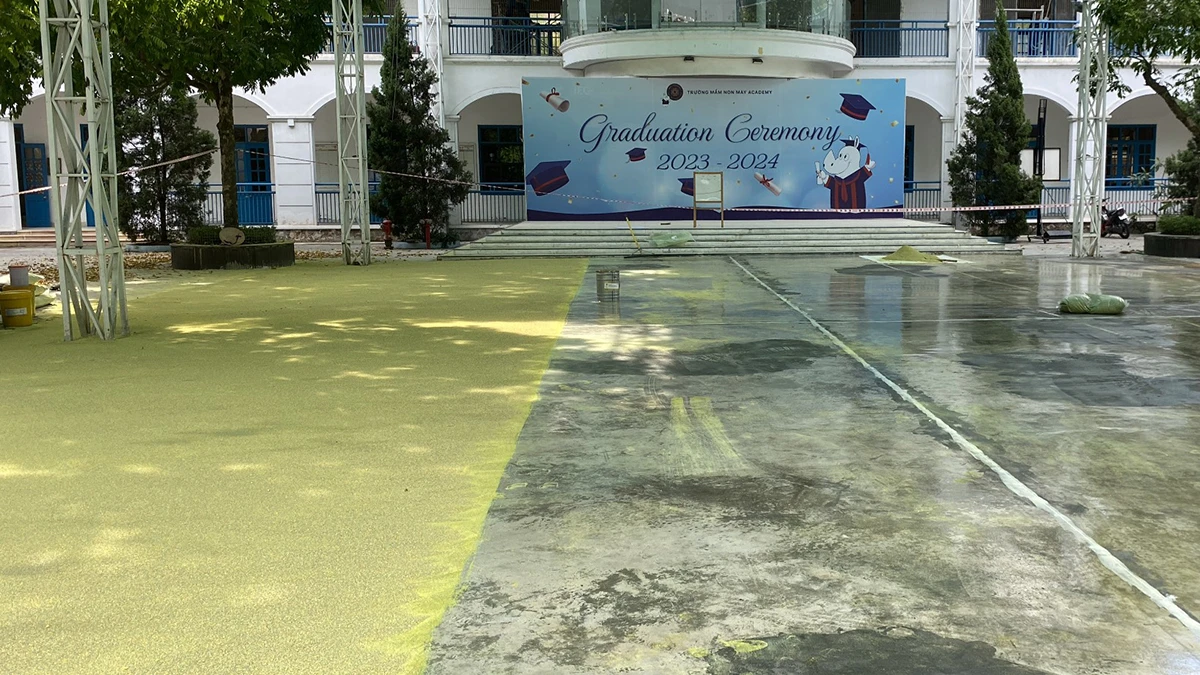 Quy trình sơn sân Pickleball