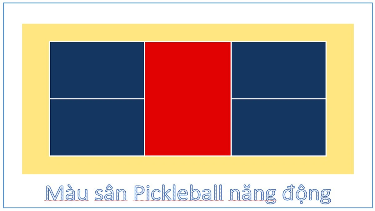 Phối màu sân Pickleball năng động