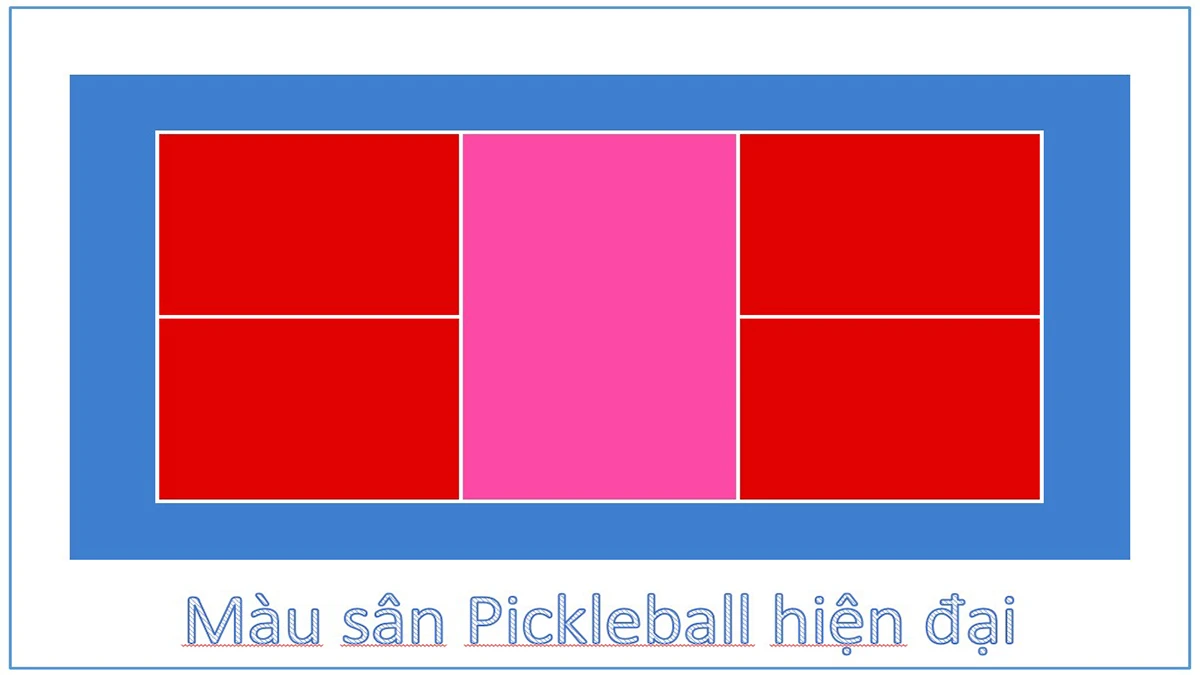Phối màu sân Pickleball hiện đại