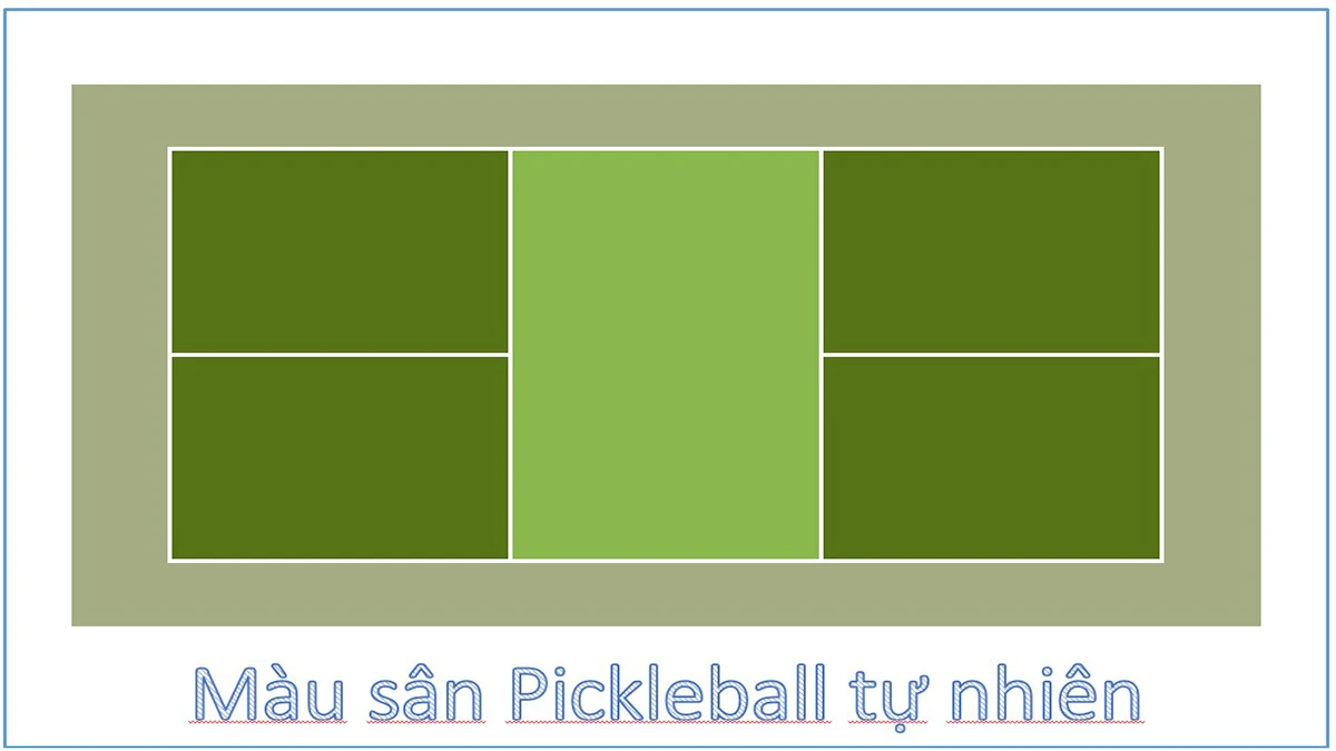 Phối màu sân Pickleball tự nhiên