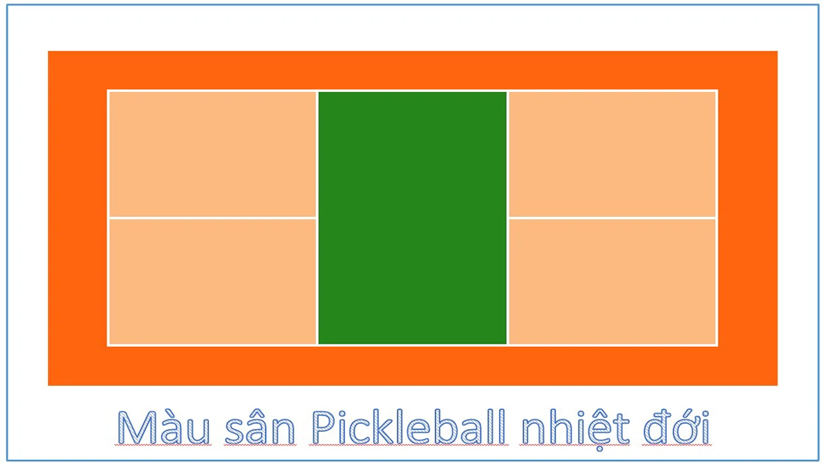 Phối màu sân Pickleball