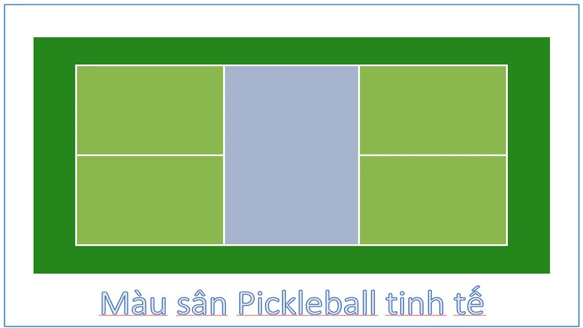 Phối màu sân Pickleball nhẹ nhàng tinh tế
