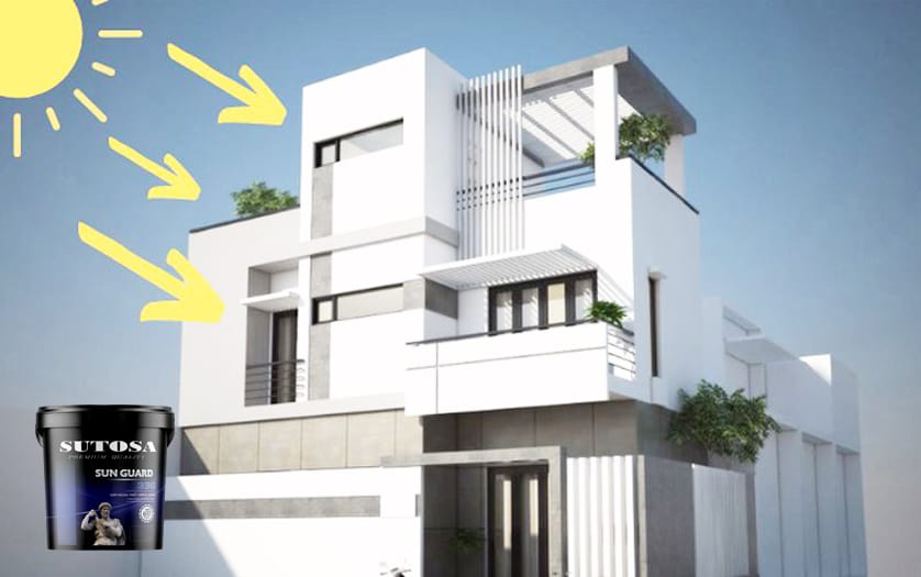 Giá sơn chống nóng tường nhà ngoài trời