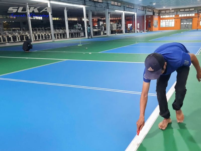 lỗi thường gặp khi sơn sân pickleball