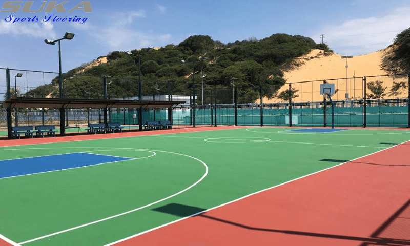 Các bước thi công sơn epoxy chuẩn kỹ thuật sân bóng rổ