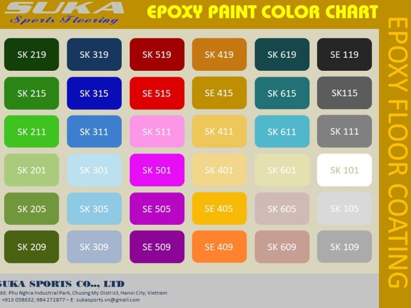 Lưu ý chọn màu epoxy