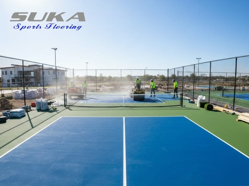 Thi công sân Pickleball Hà Nội