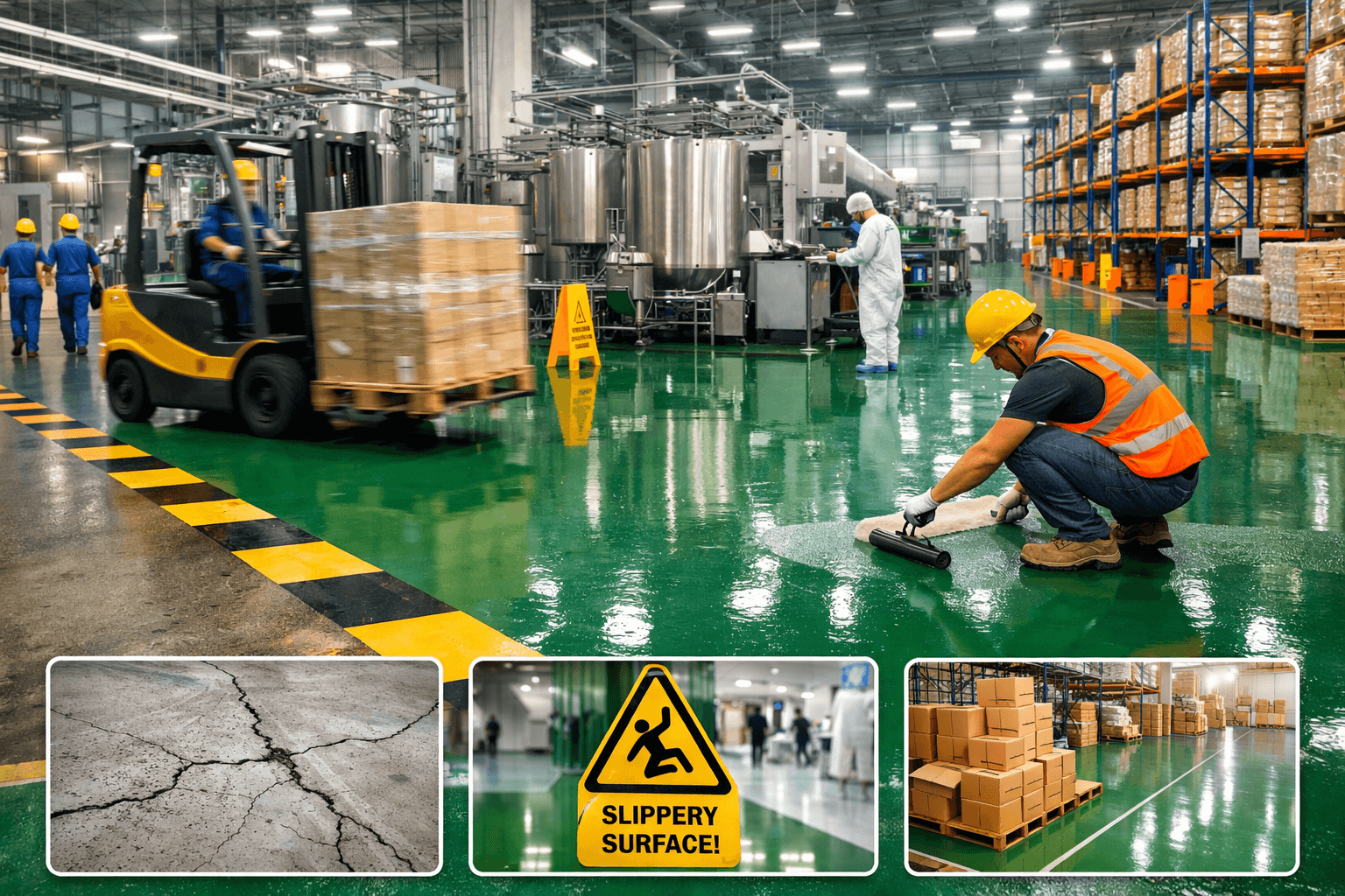 Vì sao cần thi công sơn sàn công nghiệp