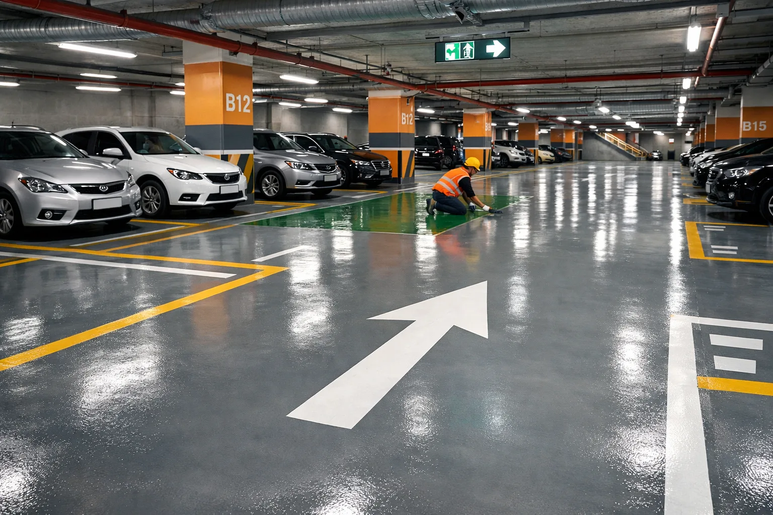 Sơn sàn công nghiệp bãi xe