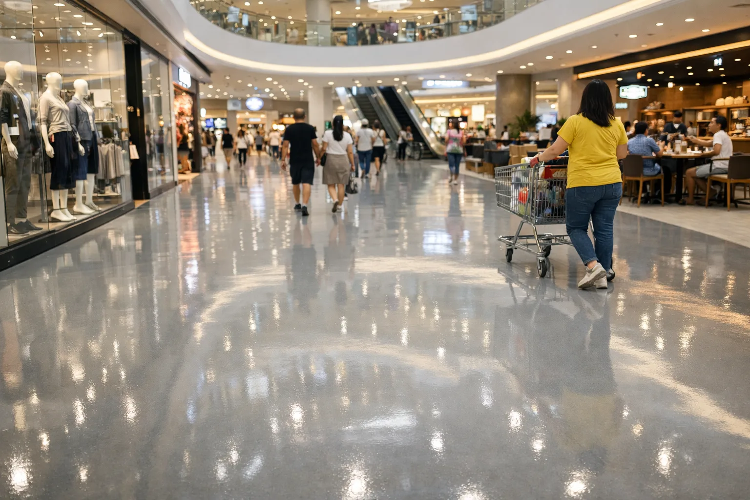 Sơn sàn công nghiệp trung tâm thương mại