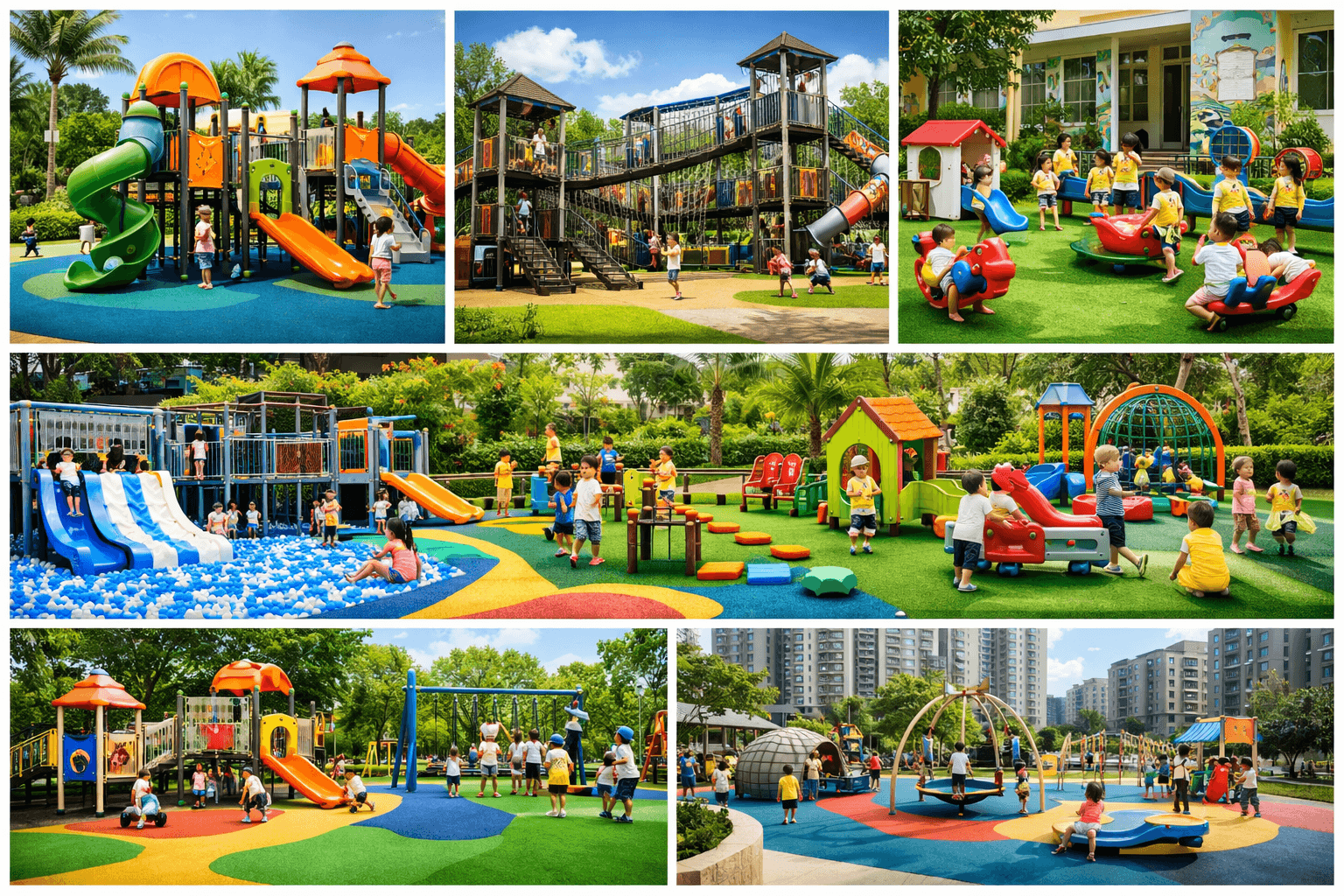 Các loại sân chơi trẻ em phổ biến hiện nay