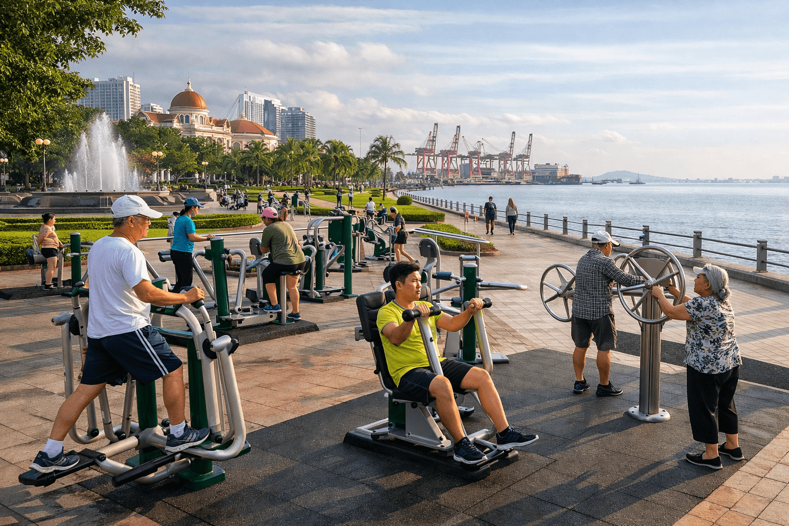 Dụng cụ tập thể dục ngoài trời tại Hải Phòng