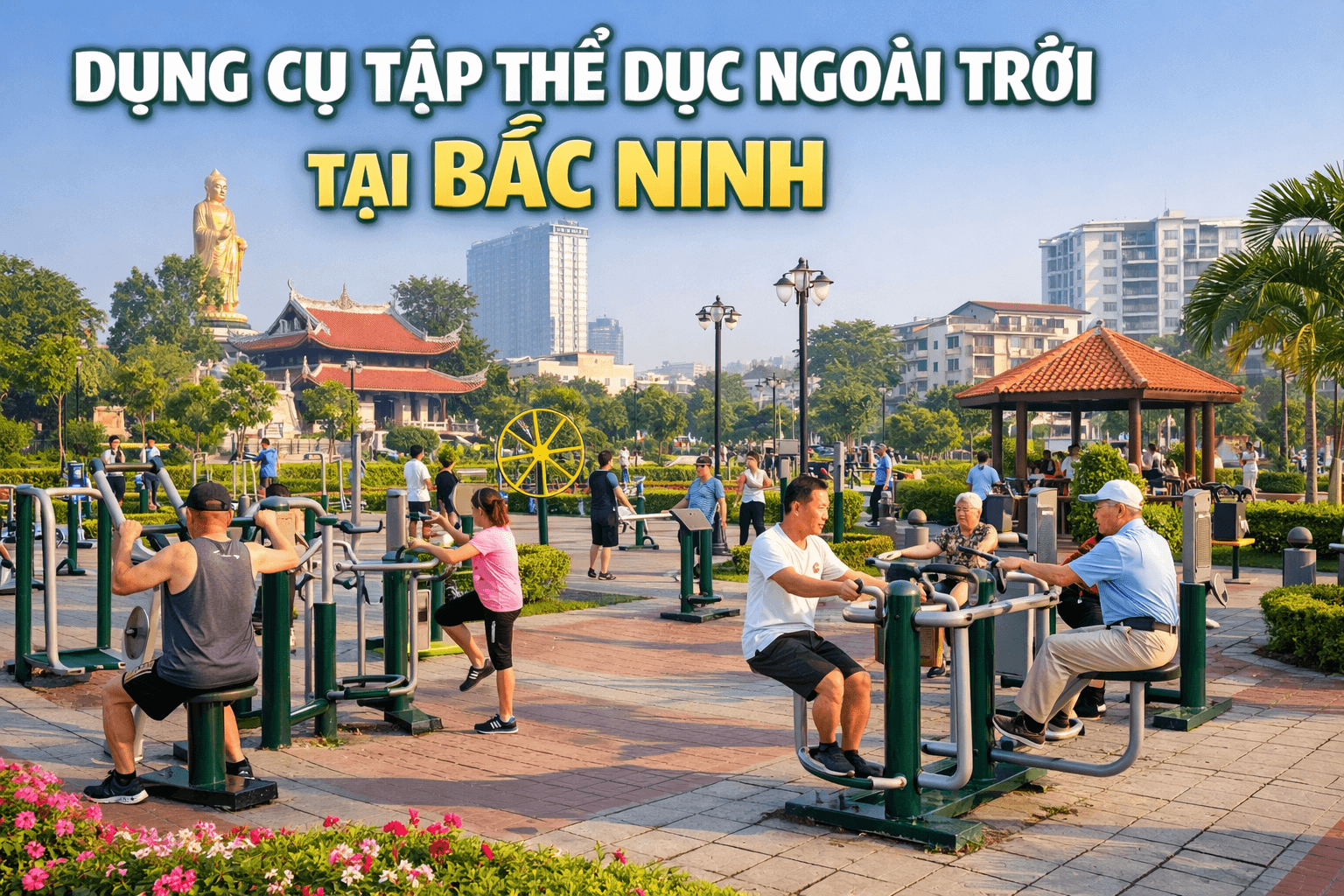 Dụng cụ tập thể dục ngoài trời tại Hưng Yên