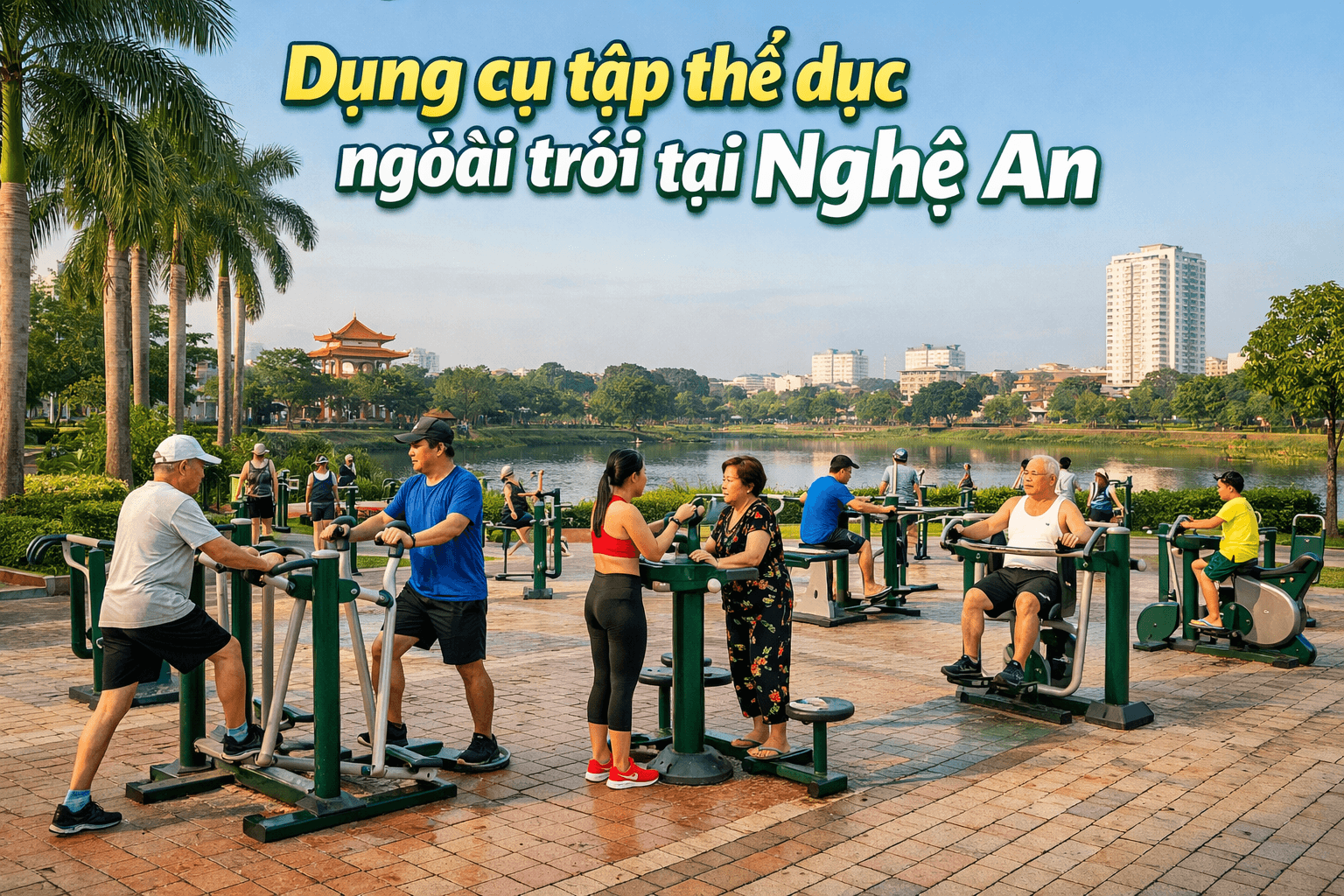 Dụng cụ tập thể dục ngoài trời tại Nghệ An