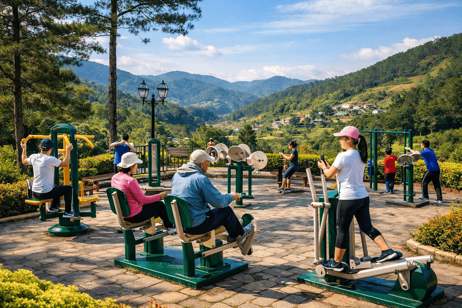 Dụng cụ tập thể dục ngoài trời tại Lâm Đồng