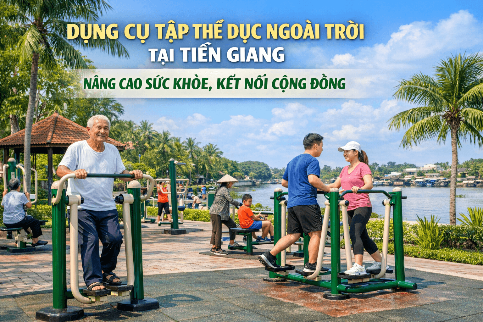 Dụng cụ tập thể dục ngoài trời tại Tiền Giang