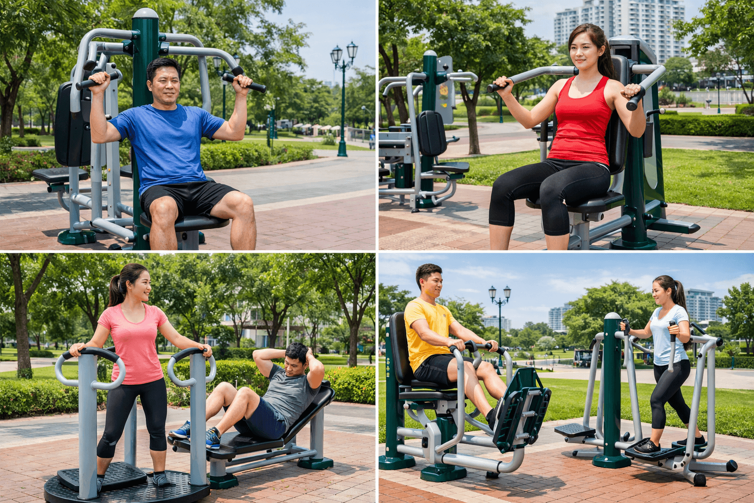 PHÂN LOẠI DỤNG CỤ TẬP THỂ DỤC NGOÀI TRỜI THEO NHÓM CƠ